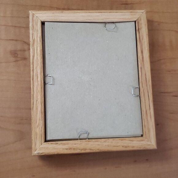 Small Vintage Floral Wood Framed Picture Wall Decor 6.5 " x 5" - Picture 2 of 4